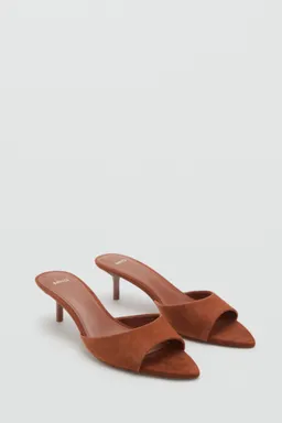Sandalia cuero tacón kitten de Mango en Sandalias para argentina