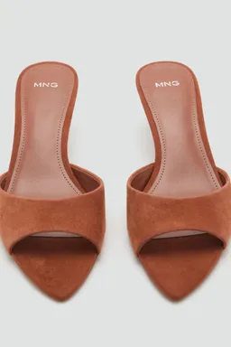 Sandalia cuero tacón kitten de Mango en Sandalias para argentina