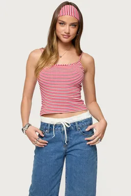 Musculosa vincha rayas dos piezas de Edikted en Tops para argentina