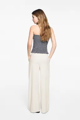 Pantalón lino wideleg de Mango Teen en Pantalones para argentina