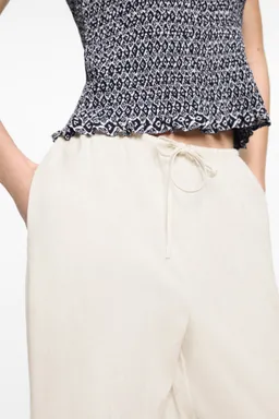 Pantalón lino wideleg de Mango Teen en Pantalones para argentina