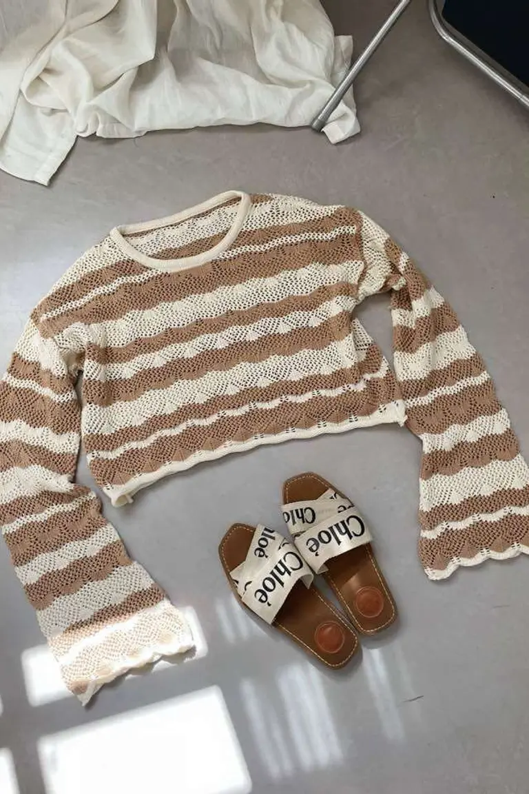 Sweater corto rayado de Hesed en Buzos y Sweaters para argentina