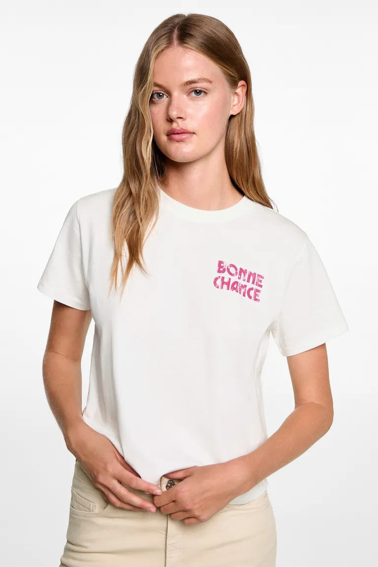 Remera estampada algodón de Mango Teen en Remeras para argentina