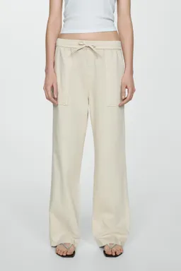 Pantalón algodón cintura elástica de Mango en Pantalones para argentina