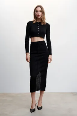 Falda midi canalé de Mango en Faldas para argentina