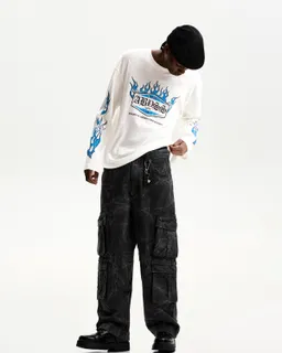 Remera manga larga estampa llamas de Bershka en Remeras y Polos para argentina