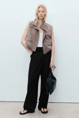 Pantalón pinzas wideleg de Mango en Pantalones para argentina