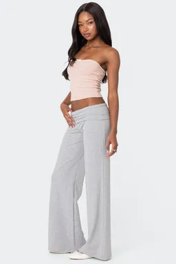 Pantalón pierna ancha doblez de Edikted en Pantalones para argentina