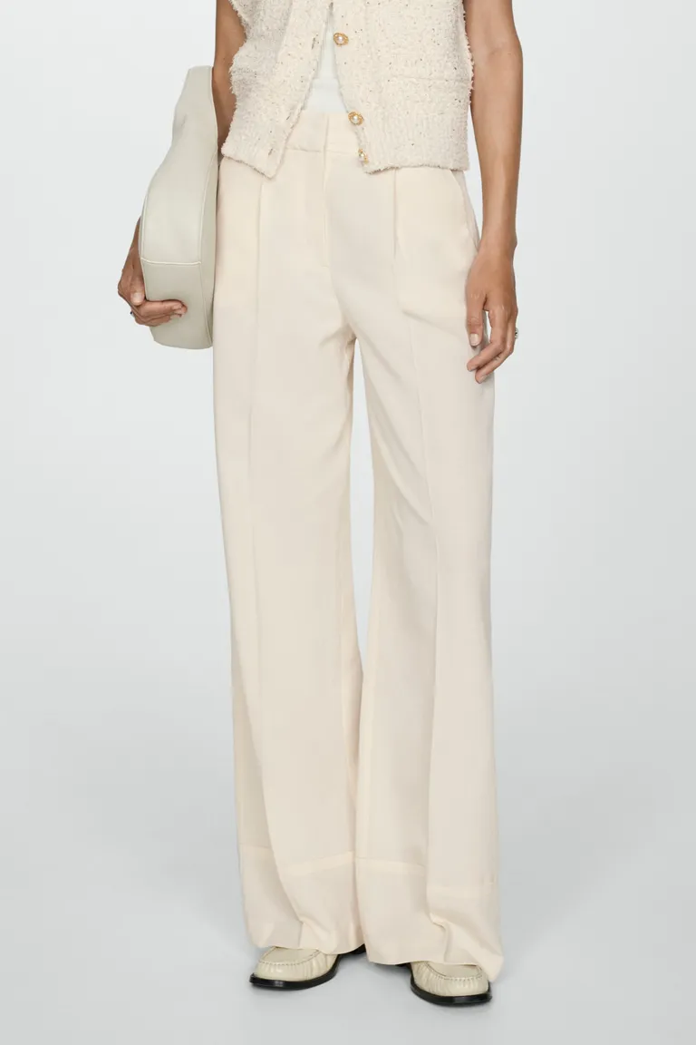 Pantalón lyocell recto de Mango en Pantalones para argentina