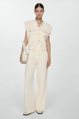 Pantalón lyocell recto de Mango en Pantalones para argentina