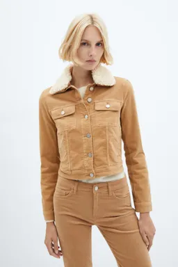 Cazadora pana cuello borreguito de Mango en Chaquetas para argentina