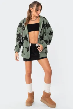 Buzo con capucha oversized star de Edikted en Buzos y Sweaters para argentina
