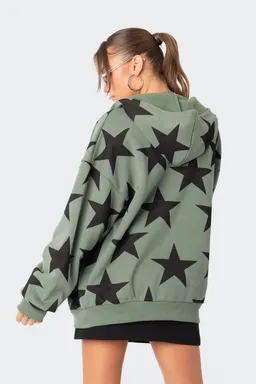 Buzo con capucha oversized star de Edikted en Buzos y Sweaters para argentina
