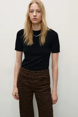 Jeans rectos estampado cebra de Mango en Pantalones para argentina