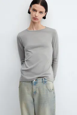 Remera algodón manga larga de Mango en Remeras para argentina