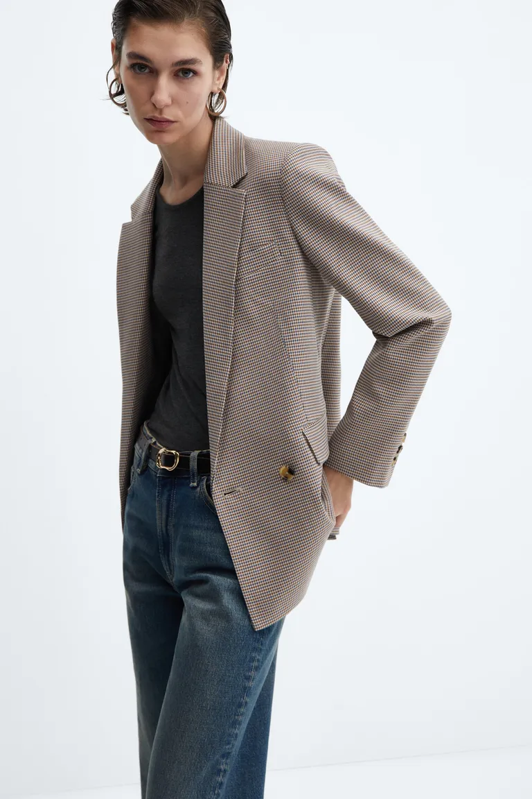 Americana pata gallo de Mango en Blazers para argentina