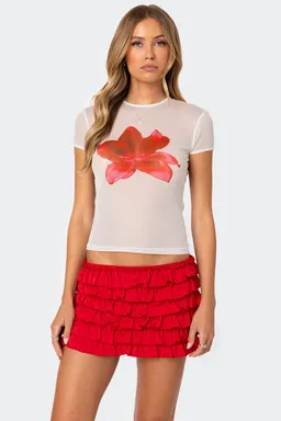 Remera aloha mesh transparente de Edikted en Remeras para argentina