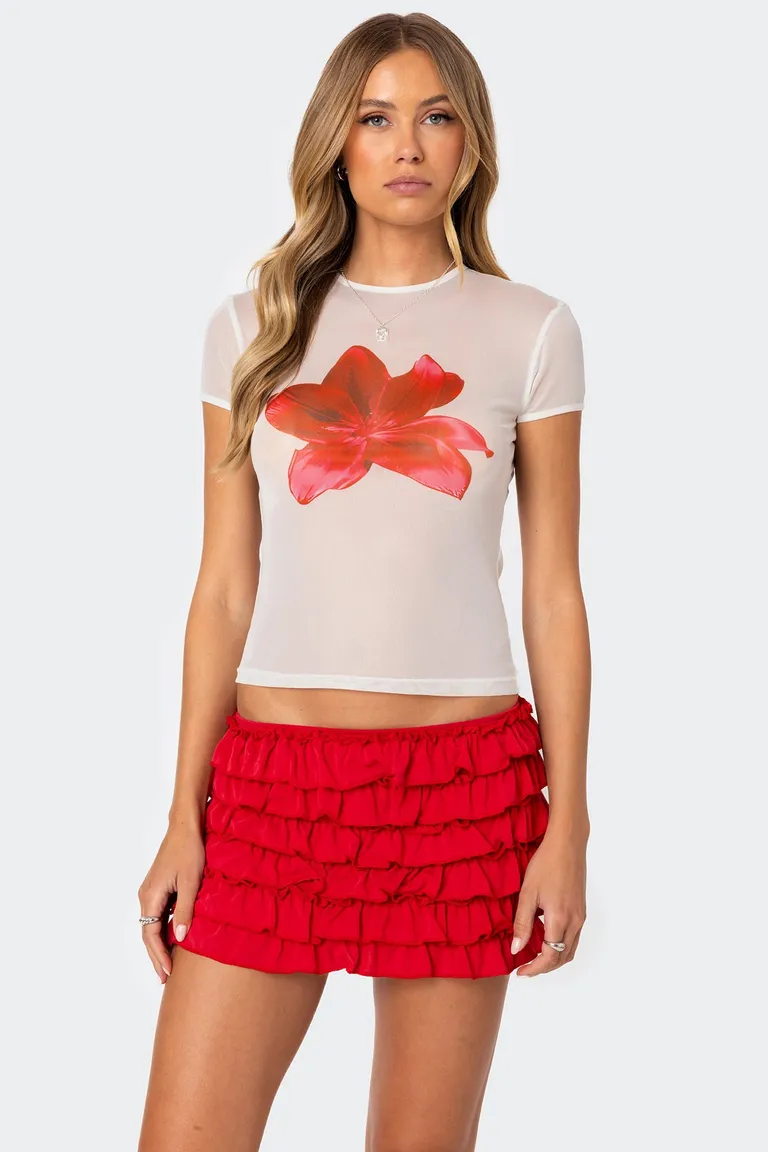 Remera aloha mesh transparente de Edikted en Remeras para argentina