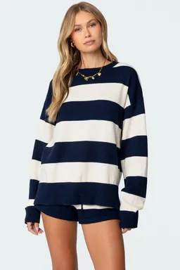 Sweater rayado oversize riley de Edikted en Buzos y Sweaters para argentina