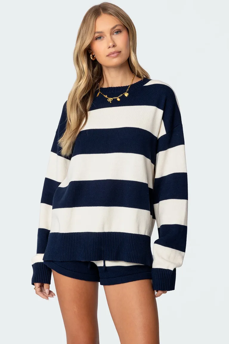 Sweater rayado oversize riley de Edikted en Buzos y Sweaters para argentina