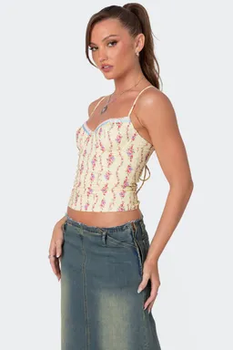 Corset indira estampado floral de Edikted en Tops para argentina