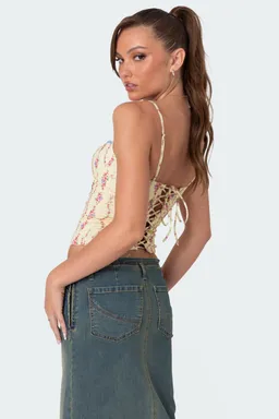 Corset indira estampado floral de Edikted en Tops para argentina