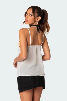 Top traslúcido encaje linette de Edikted en Tops para argentina