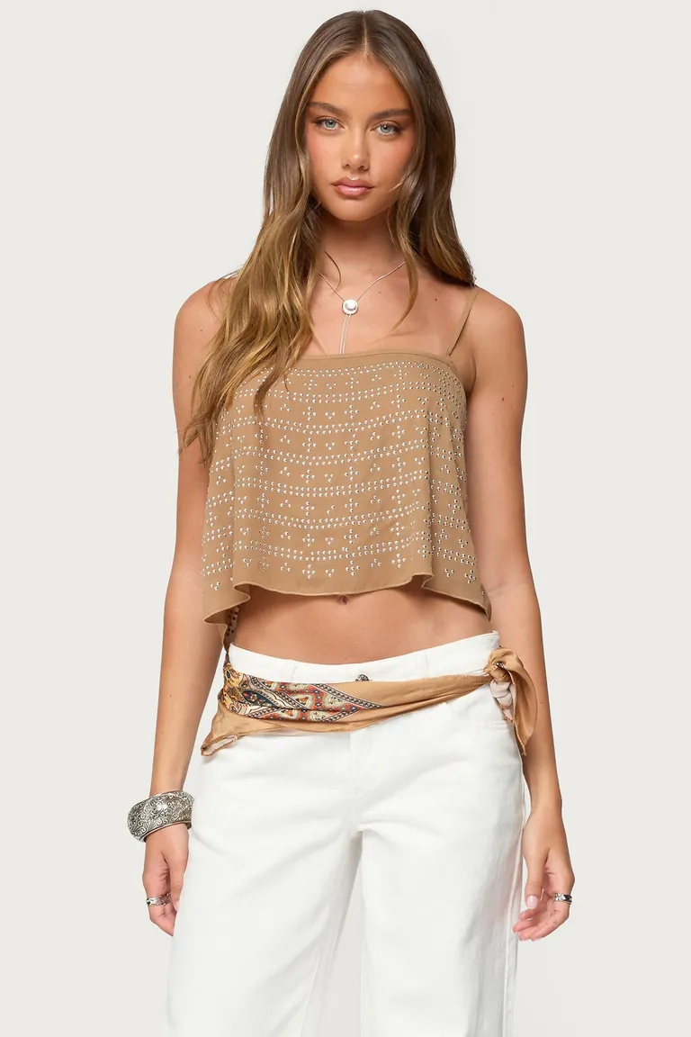 Musculosa con tachas sunna de Edikted en Tops para argentina