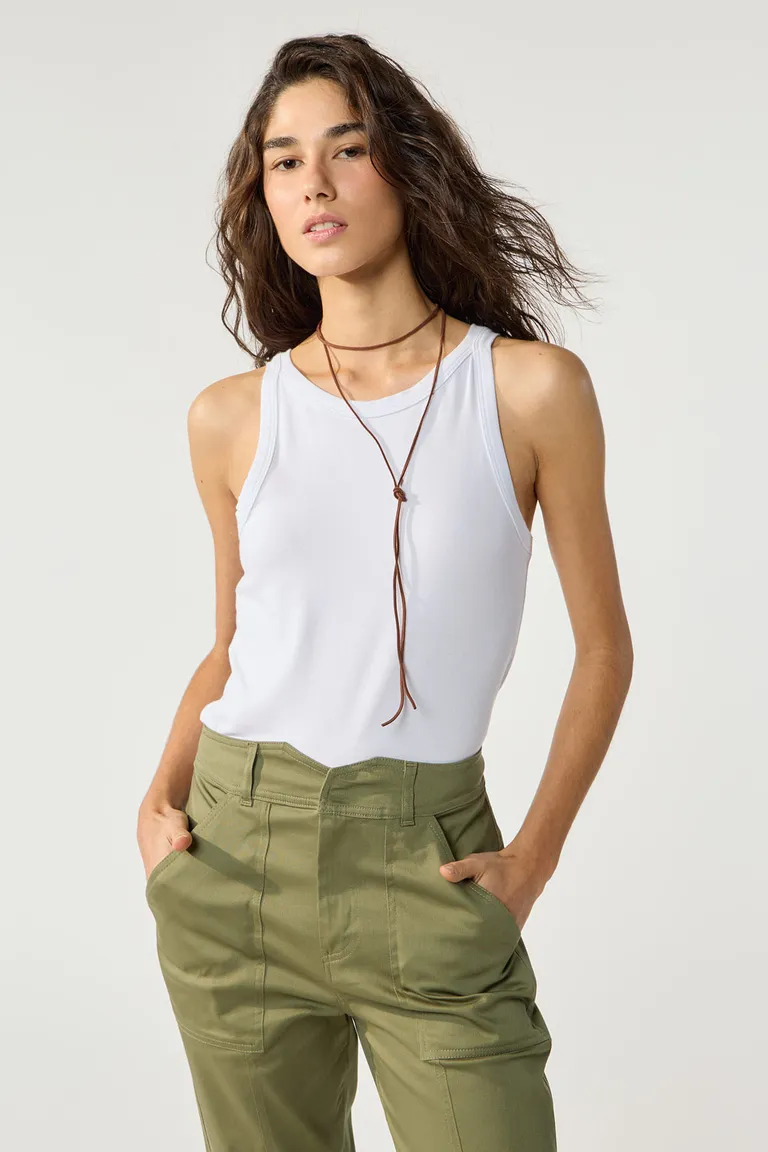 Musculosa de algodón con escote halter para mujer de Cuesta Blanca en Tops para argentina