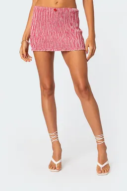 Minifalda gingham fruncida de Edikted en Faldas para argentina
