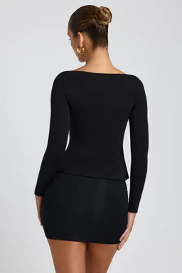 Top modal escote corazón negro de Oh Polly en Tops para argentina