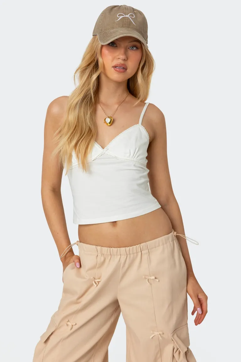 Musculosa con encaje de Edikted en Tops para argentina