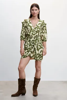 Vestido estampado volantes de Mango en Vestidos para argentina