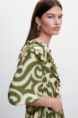 Vestido estampado volantes de Mango en Vestidos para argentina