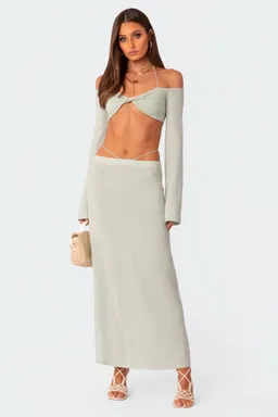 Falda maxi tiras celeste de Edikted en Faldas para argentina