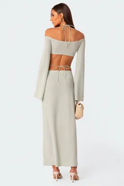 Falda maxi tiras celeste de Edikted en Faldas para argentina