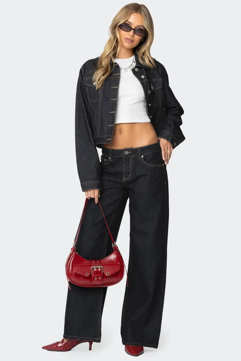 Jeans tiro bajo raelynn de Edikted en Pantalones para argentina