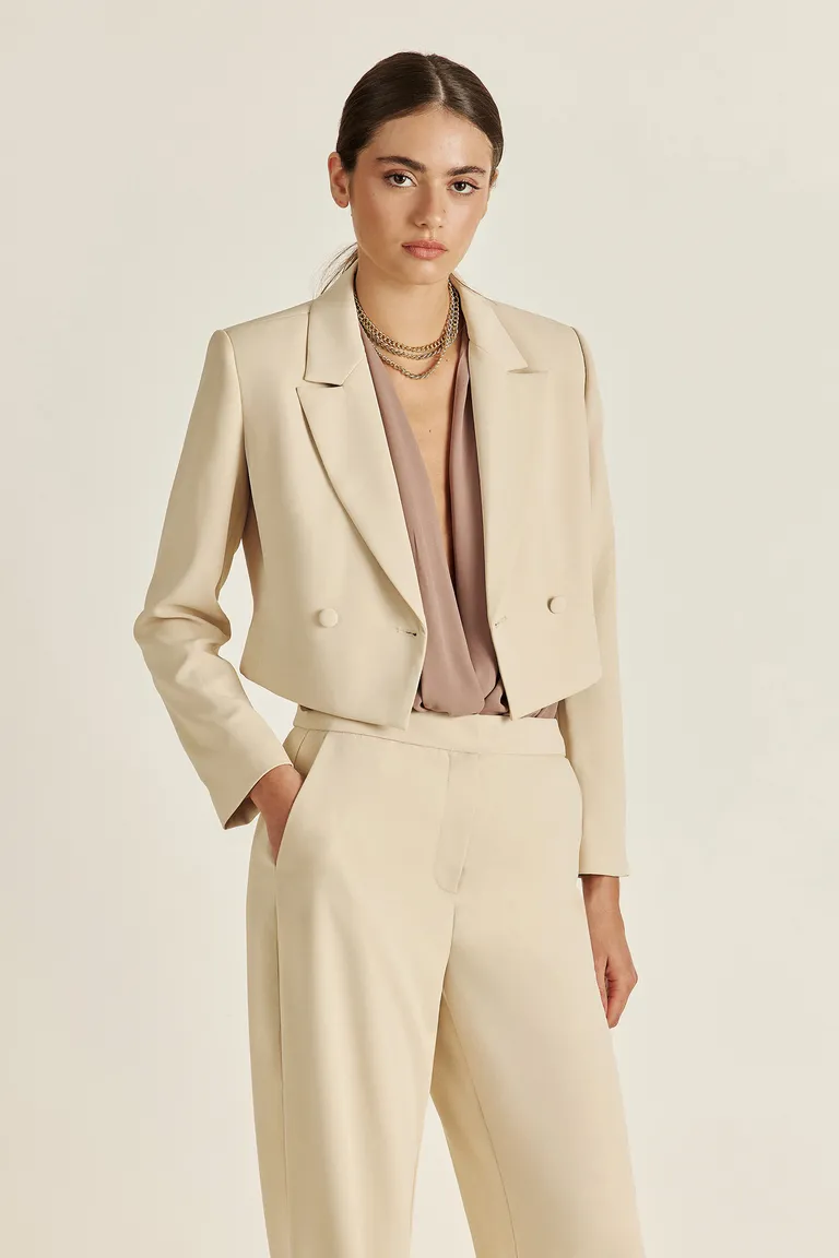 Saco de corte recto y detalles en strass para mujer de Tucci en Blazers para argentina