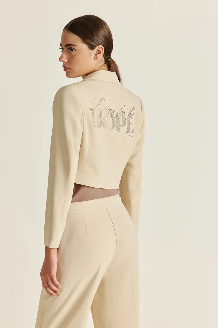 Saco de corte recto y detalles en strass para mujer de Tucci en Blazers para argentina