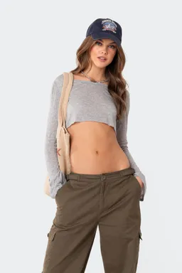 Crop top transparente crudo de Edikted en Tops para argentina