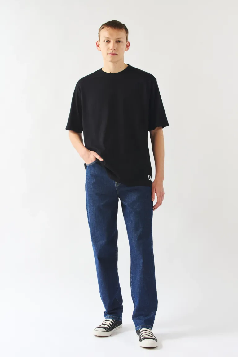 Pantalón de Mezclilla Azul de Corte Relajado con Diseño de Cinco Bolsillos de Bensimon en Pantalones para argentina