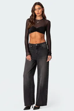 Crop top noche transparente de Edikted en Tops para argentina