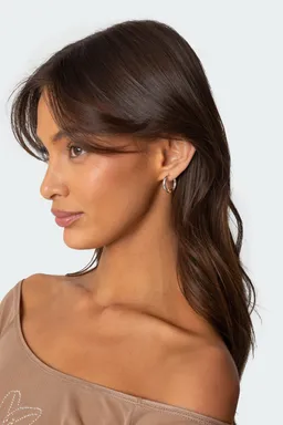 Aros argolla corazón dorado de Edikted en Bijouterie para argentina
