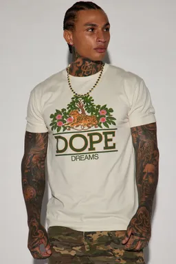 Remera manga corta dope dreams blanco hueso de Fashion Nova en Remeras y Polos para argentina