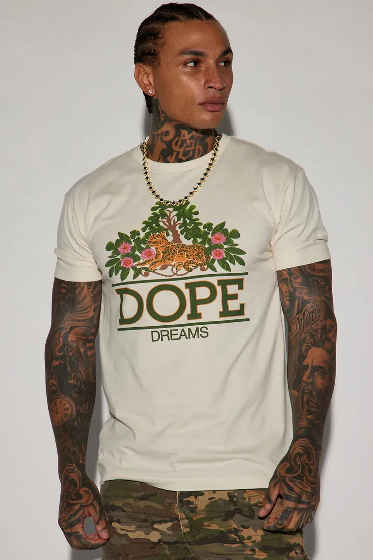 Remera manga corta dope dreams blanco hueso de Fashion Nova en Remeras y Polos para argentina
