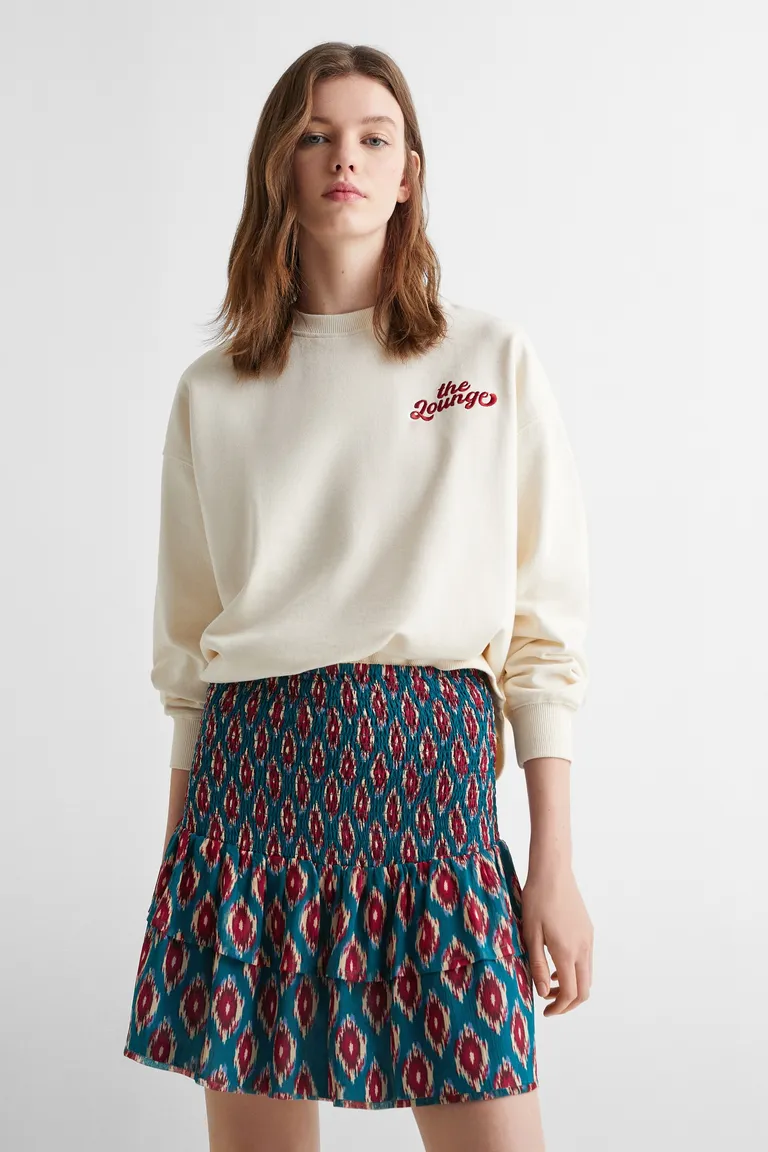 Falda estampada con volantes de Mango Teen en Faldas para argentina