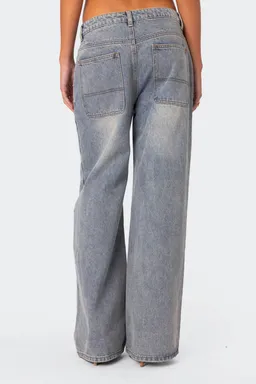 Myla jeans pierna ancha lavados de Edikted en Pantalones para argentina