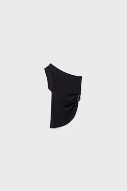 Top asimétrico con hebilla de Stradivarius en Tops para argentina