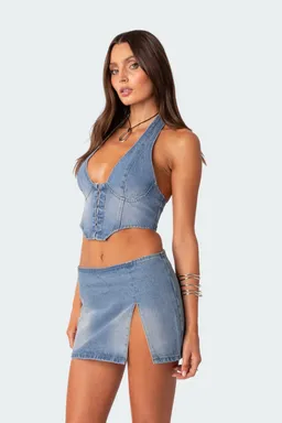Corset denim katrina de Edikted en Tops para argentina
