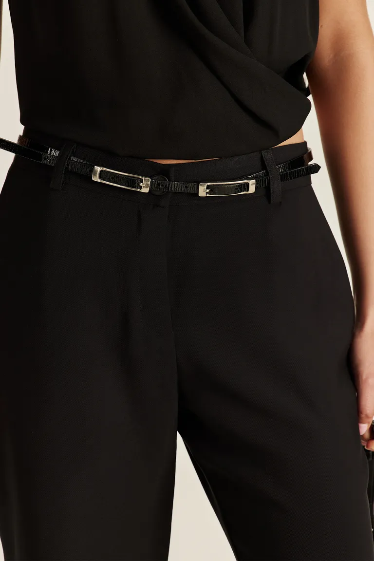 Pantalón negro de corte recto con detalles exclusivos para un look sofisticado de Tucci en Pantalones para argentina